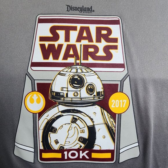 Champion Star Wars Disneyland 10K 2017 Gray Long Sleeve Shirt, Men's Small - Picture 1 of 11